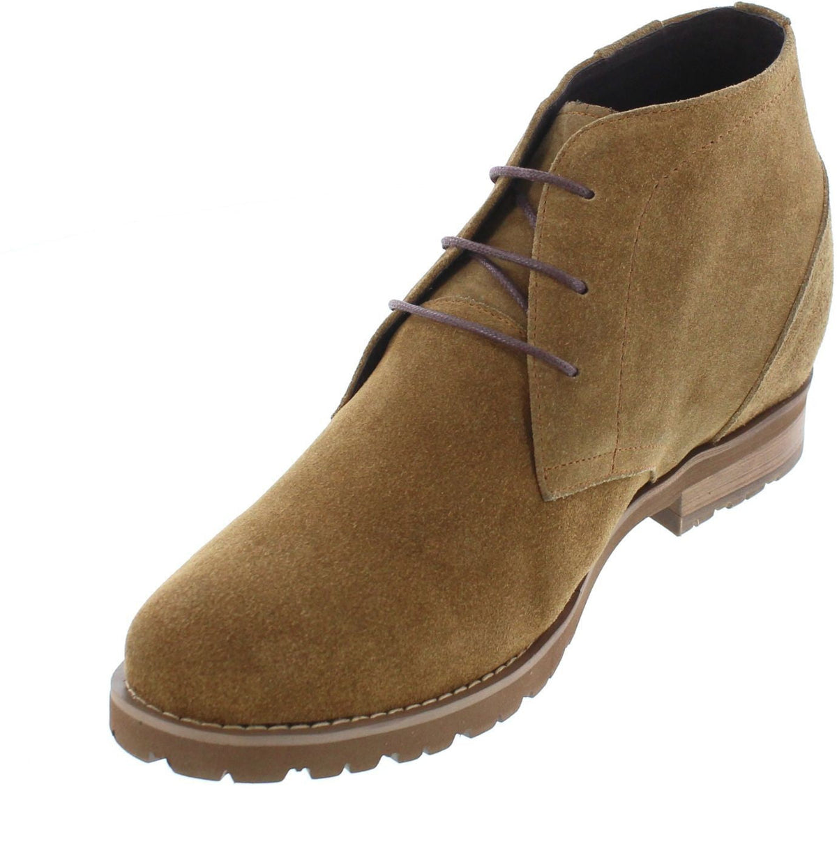 CALTO Brown Nubuck Leather Dress Boots - Three Inches - T65561