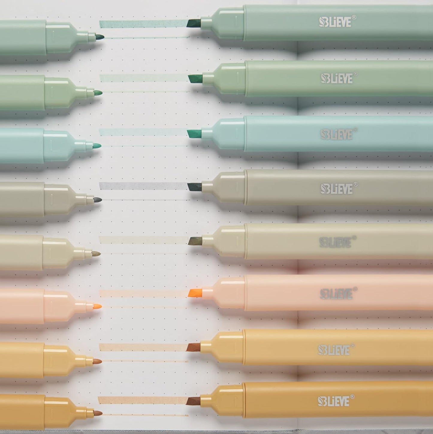 Bible Highlighters No Bleed, Dual Tip (Boho Earth)