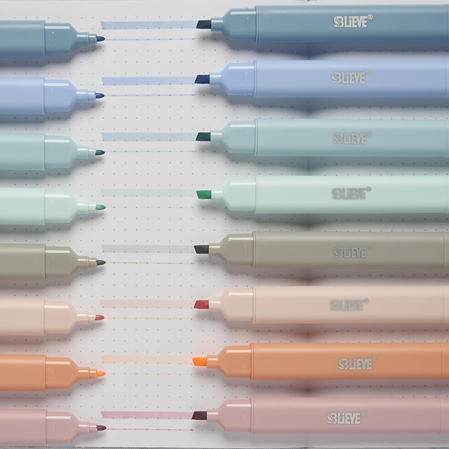 Bible Highlighters No Bleed, Dual Tip (Coastal Dream)