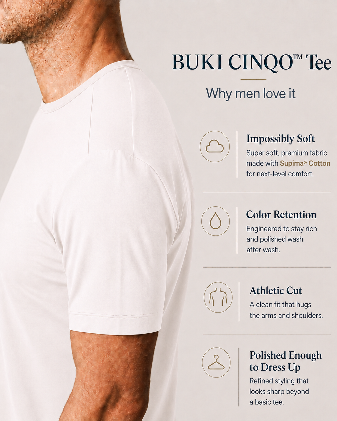 Buki State of the Art Supima Tee - White
