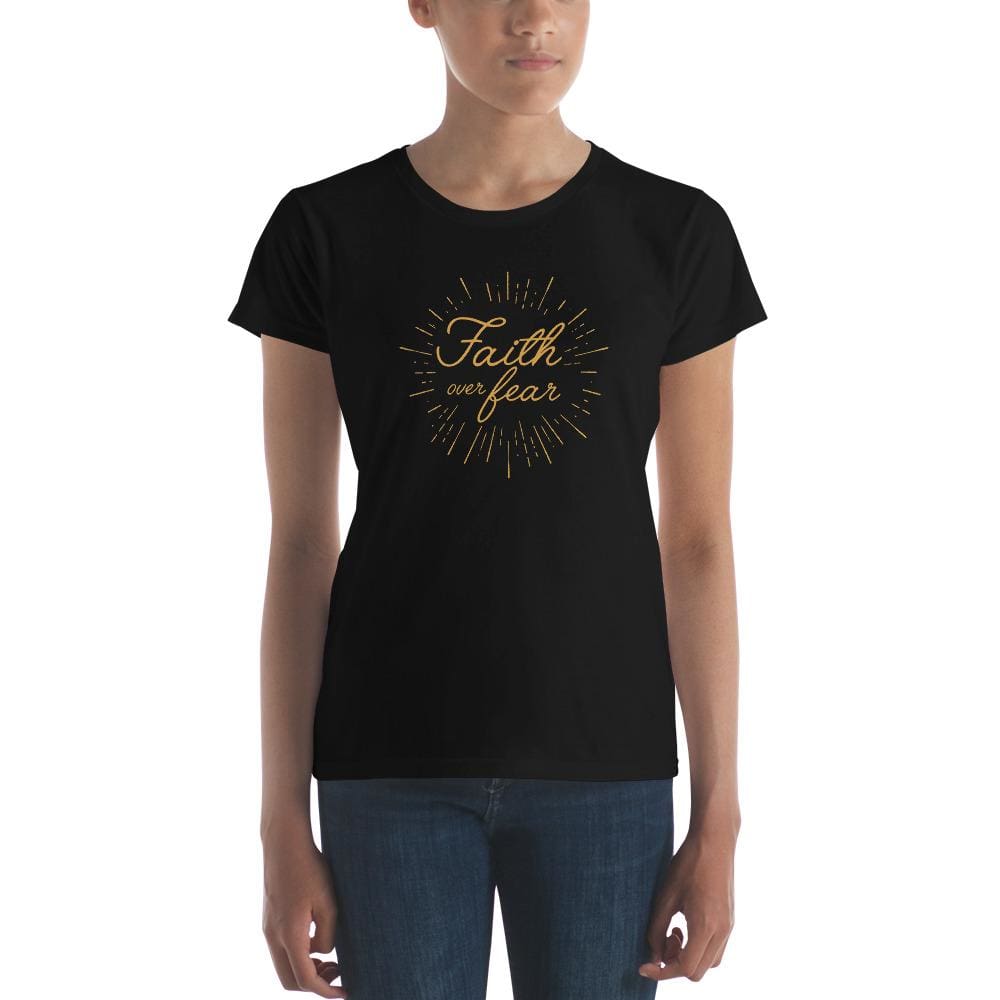 Women's Faith over Fear Burst Christian T-Shirt