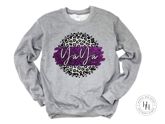 Yaya Purple/White with Black Outline Graphic Tee