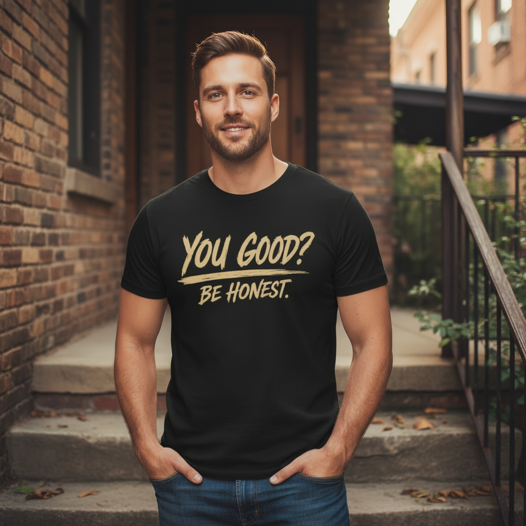 You Good? Be Honest. Tee — The Weight Collection | SEEN.
